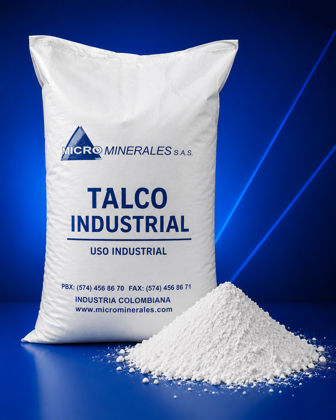 Talco industrial gris/blanco